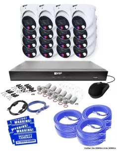 VIP Vision 8MP 8600 Series 16Ch AI IP NVR 4TB 16x SMD+ Dome NKPRO-1686016D 2