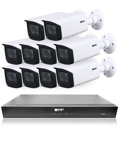VIP Vision 8MP 8400 Series 16Ch IP NVR 4TB HDD 10x Pro AI Varifocal Bullet Cameras (16x10) - NKPRO-1684010B