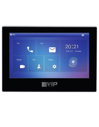 VIP Vision Residential Series Touchscreen IP Intercom Monitor Black - INTIPMONKB