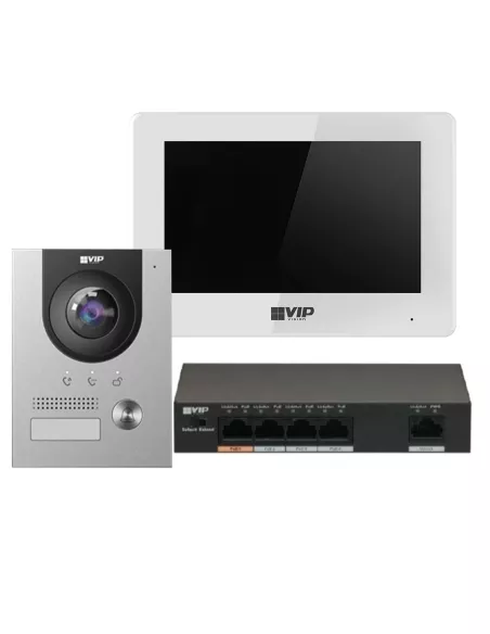 VIP Vision Complete Premium Video IP Intercom Kit INTIPRKITG-P/2M VIP Vision Complete Premium Video IP Intercom Kit INTIPRKITG-P/2M