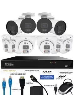 IVSEC PRO 16CH 8MP 4K AI 4TB 6x880D + 4x880B Cam 25fps Sony IVK16P-8806D4B 2
