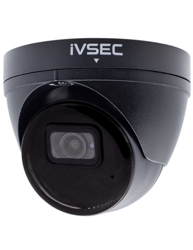 IVSEC 5MP Black Turret Dome 99° SMD Mic ONVIF Security IP Camera