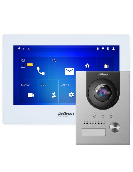 Dahua White 7inch 2MP 2-Wire Intercom Villa Kit - DHI-VT2W2M-KIT