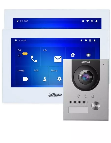 Dahua White 7inch 2MP 2-Wire 2 Screen Intercom DHI-VT2W2M2S-KIT