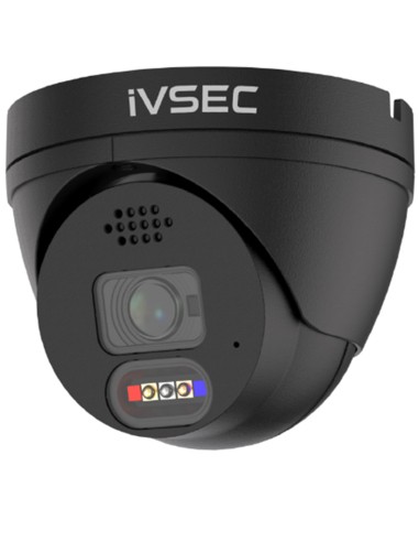 IVSEC Black 8MP 4K Ultra-HD LED Alert Colour Night-Vision Sony Sensor 2-Way Audio - IVNC323ADX-BLK