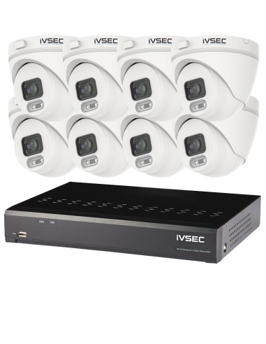 iVSEC LX-Series 4MP 8CH 2TB NVR 8 x POE Security Camera Kit - LVK-0008
