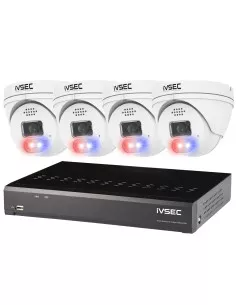 iVSEC 4MP Advanced Deterrent LX-Series 8Ch 2TB NVR 4 IP LVK-11984 2