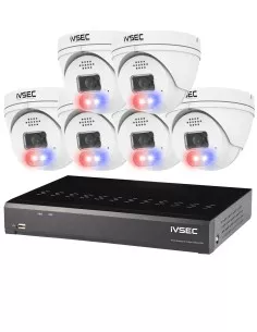 iVSEC 4MP Advanced Deterrent LX-Series 8Ch 2TB NVR 6 IP LVK-11986 2