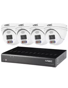 iVSEC 8MP 4x IP Deterrence Camera 8Ch 4TB PoE NVR 4K IVK-51B