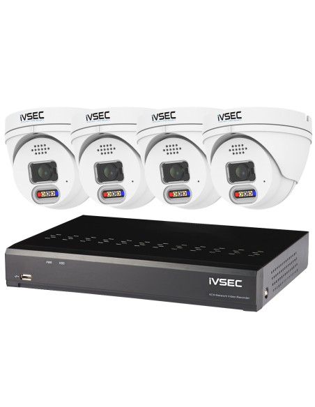 iVSEC 8MP 4x IP Deterrence Camera 8Ch 4TB PoE...