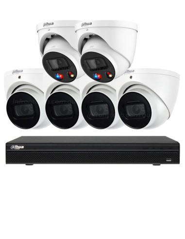Dahua 8 Megapixel 8 Channels Kits 4 WizSense 2 x TiOC Security Cameras 4CH NVR Lite GR-DH-8MP8CH-L