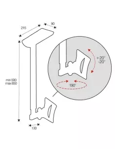 Securview Ceiling Mount Monitor Swivel Bracket - LCDBRACKETC 2