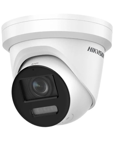 Hikvision 8MP ColorVu Turret White LED Light AcuSense Built-in Mic Speaker 2.8mm - DS-2CD2387G2-LSU/SL-2