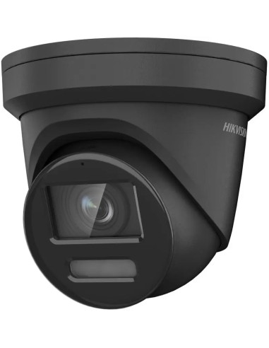 Hikvision 8MP ColorVu Turret White LED Light AcuSense Built-in Mic Speaker 2.8mm - DS-2CD2387G2-LU-2-BLK