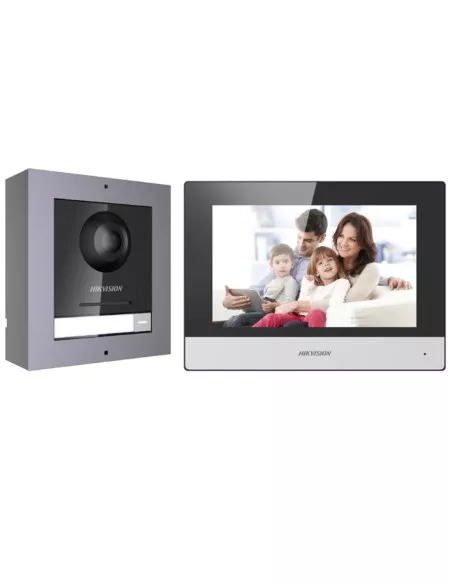 Hikvision 2MP IP PoE Stylish Video Intercom Kit DS-KIS602 Hikvision 2MP IP PoE Stylish Video Intercom Kit DS-KIS602