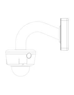 Silver Adapter/Junction Box for PTZ Dome Cameras - VSBKTA120-SG 2