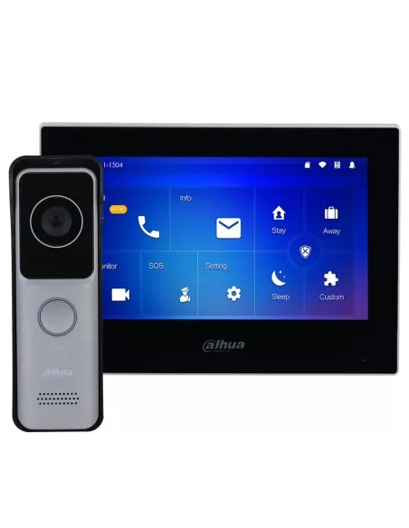 Dahua 2MP Outdoor Video Doorbell with WiFi & PoE for Villas – 7” Intercom Kit