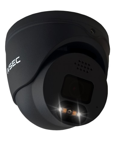 IVSEC PRO 880D 8MP 4K 106° 25fps AI PoE ONVIF Sony Sensor BLACK Dome Security Camera - IVNC-880D-AI-BLK