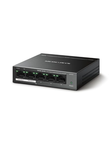 Mercusys 5-Port Gigabit Desktop Switch with MS105GP Mercusys 5-Port Gigabit Desktop Switch with MS105GP
