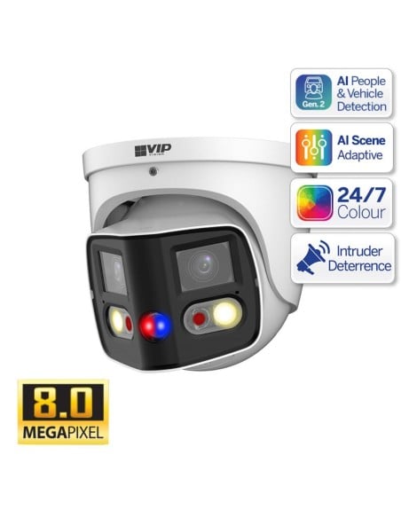 VIP Vision 8MP 8600 Series 8Ch AI IP NVR 2TB 2x NKPRO-88602D2DD