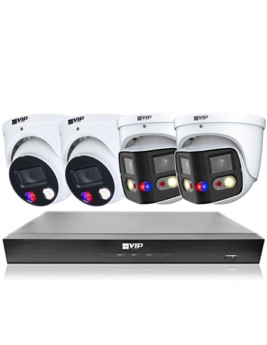 VIP Vision 8MP 8600 Series 8Ch AI IP NVR 2TB 2x ID4 & 2x 180° SMD+ Dome Cameras (8x4) - NKPRO-88602D2DD