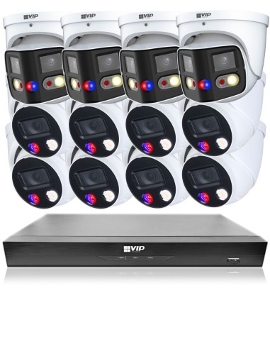VIP Vision 8MP 8600 Series 16Ch AI IP NVR 4TB HDD Colour Night Vision 12x SMD+ Dome Cameras (16x12) - NKPRO-168608D4DD