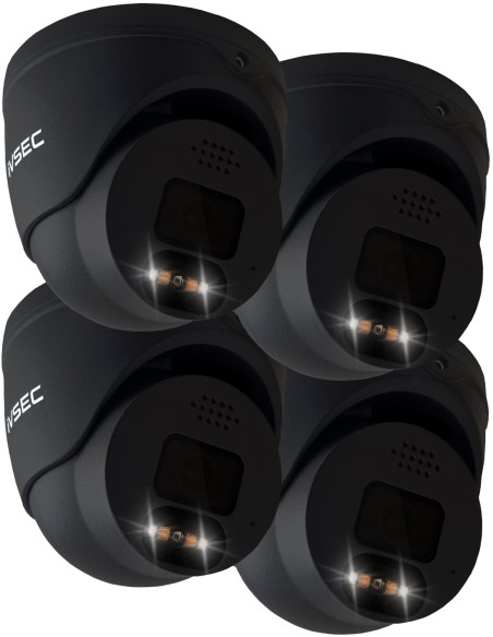 IVSEC PRO 880D 8MP 4K 106° 25fps PRO-AI PoE ONVIF IVNC-880D-AI-BLK-4PK