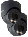 IVSEC PRO 880D 8MP 106° 25fps PRO-AI PoE ONVIF Sony Sensor 2-Pack BLACK Dome Cameras - IVNC-880D-AI-BLK-2PK