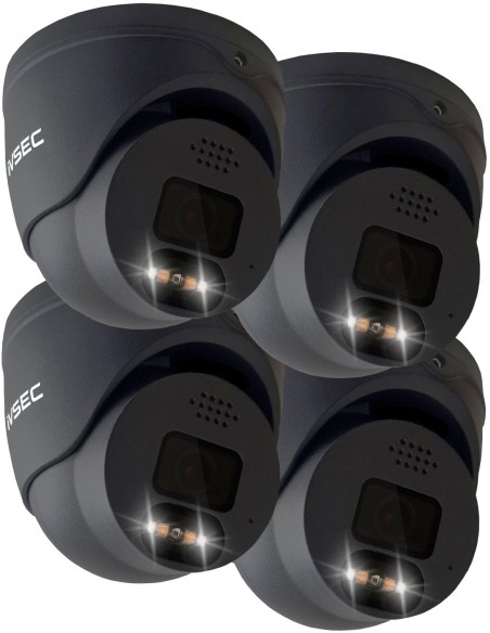 IVSEC PRO 880D 8MP 4K 106° 25fps PRO-AI PoE ONVIF IVNC-880D-AI-BLK-4PK