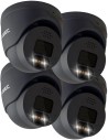 IVSEC PRO 880D 8MP 4K 106° 25fps PRO-AI PoE ONVIF Sony Sensor 4-Pack BLACK Dome Cameras - IVNC-880D-AI-BLK-4PK