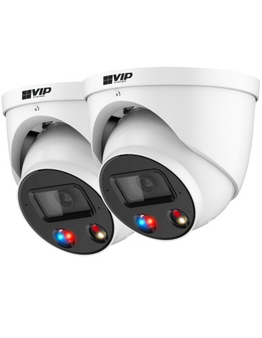 VIP Vision 8MP 4K 2-Pack Professional AI Series Fixed Deterrence Dome Camera - VSIPP-8DG-ID3-2PK
