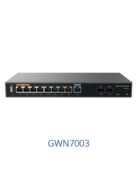 Grandstream Multi-WAN Gigabit VPN Router, 9 X GR-GWN7003