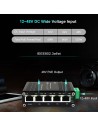 Network Switch 4-Port PoE+ Input 12~48VDC Industrial Gigabit Ethernet - IF-104PU12/48