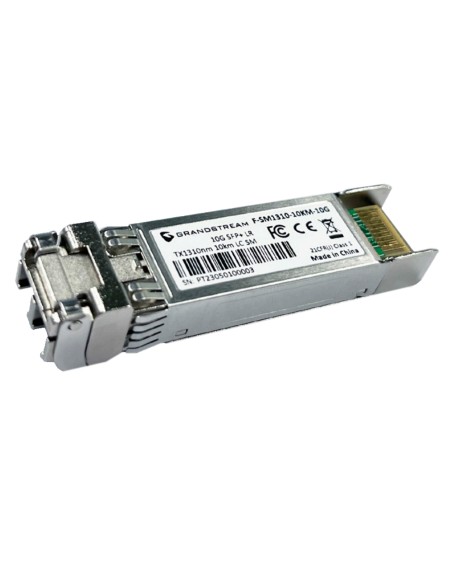Grandstream SFP+ Fiber Module Single-Mode, 1310nm, 10-Kilometer, 10Gbps - GR-F-SM1310-10KM-10G