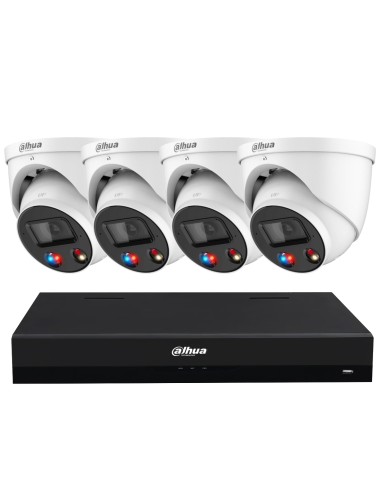 Dahua 8MP 4K AI 8 Channel IP NVR TiOC Dome Camera CCTV Kit - DH-88MP4TC-AI-KIT