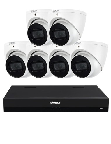 Dahua 8MP 4K AI 8 Channel IP NVR StarLight Sensor Dome Camera CCTV Kit - DH-88MP6C-AI-KIT