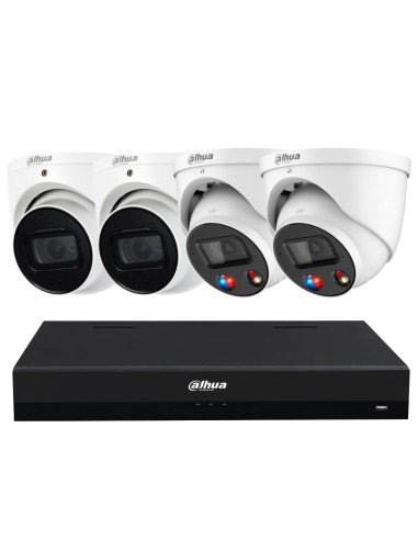 Dahua Hybrid Kit 2x 8MP TiOC 2x 6MP Dome 4 Channel NVR IP CCTV - DH-486MP4D-KIT