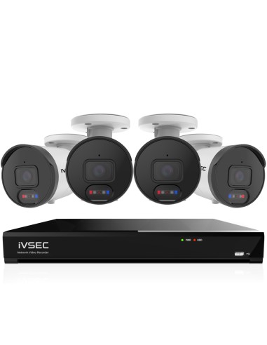 IVSEC 12MP 6K AI 2TB 8CH 4x1250B Bullet Cameras IVK8L-12504B