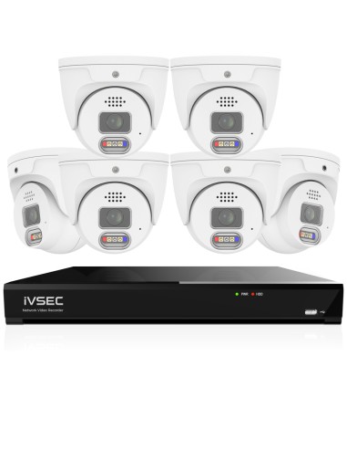 IVSEC 12MP 6K AI 2TB 8CH 6x1250D Dome Cameras UHD IVK8L-12506D