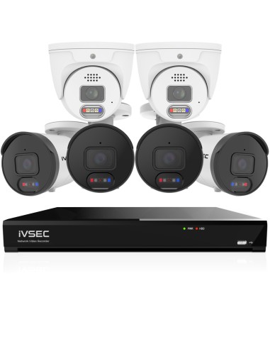IVSEC 12MP 6K AI 2TB 8CH 4x1250B + 2x1250D Cameras UHD NVR CCTV Security System (8x6) *FREE UPS
