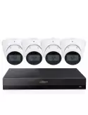 Dahua 4MP AI NVR 4Ch 2TB HDD WizSense Motorised Starlight Turret Cameras - 3X66-K4044TM-W