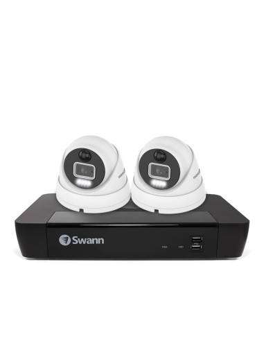 Swann 12MP 8CH Pro Enforcer 2TB 2x1200D Dome Spot Light Cameras - SWNVK-890002D