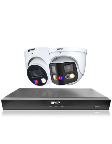 VIP Vision 8MP 8600 Series 8Ch AI IP NVR 2TB 1x ID3 & 1x 180° SMD+ Dome Cameras (8x2) - NKPRO-88601D1DD