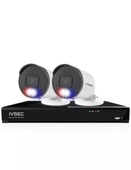 IVSEC 8MP 4K AI 2TB 8CH 2x850B Bullet Cameras UHD IVK8L-8502B