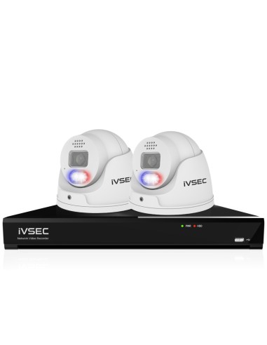 IVSEC 8MP 4K AI 2TB 8CH 2x850D Dome Cameras UHD IVK8L-8502D