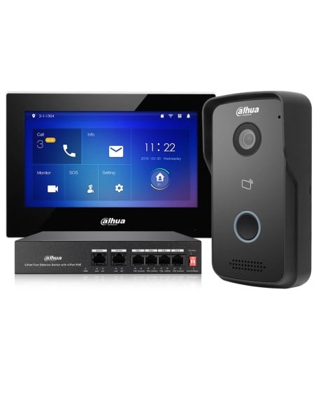 Dahua 7-Inch Black IP Video Intercom Villa Kit – DHI-KTP03-S2 Dahua 7-Inch Black IP Video Intercom Villa Kit – DHI-KTP03-S2