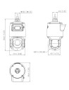 Dahua TiOC WizSense Dual-LED 4MP+4MP x25 Zoom Auto Tracking IP PTZ Camera - DH-SDT4E425-4F-GB-A-PV1