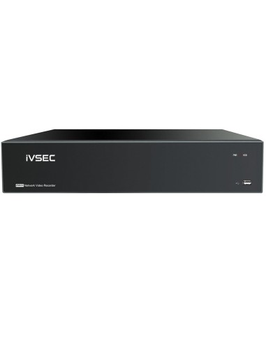 iVSEC 256-Channel NVR Dual Ethernet Ports 16 HDD Bays H.265 4x 4K HDMI Advanced IVS - IVNR6256EXA