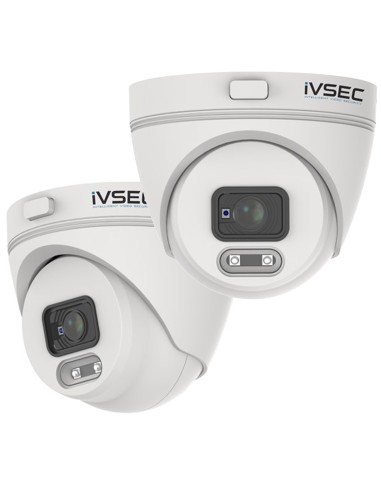 IVSEC 4MP 2-PACK Turret Dome 88° SMD Mic ONVIF Security IP Camera - IVNC000XA-2PK