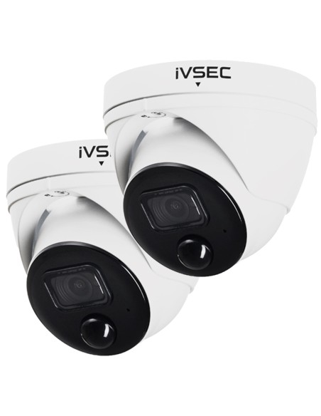 iVSEC 5MP 2-PACK Turret Dome 99° SMD Mic ONVIF IVNC110XC-2PK